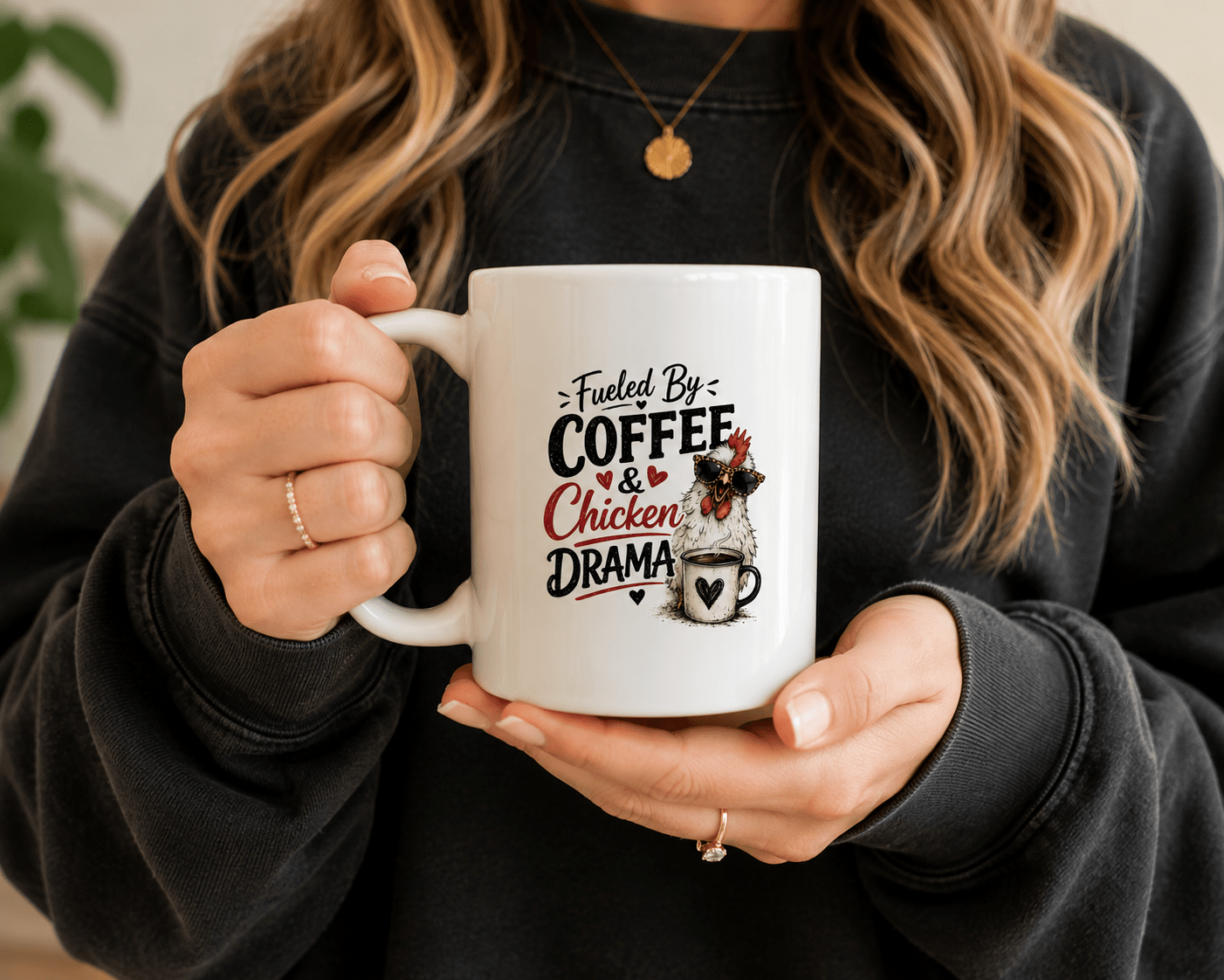 Fueled By Coffee & Chicken Drama Mug – Funny Chicken Lover Coffee Cup - Krazychickenmama