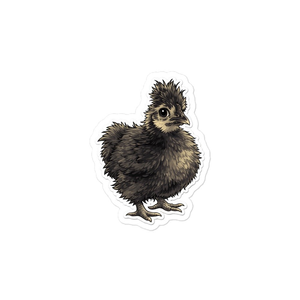 Little P The Silkie Chick Sticker - Krazychickenmama