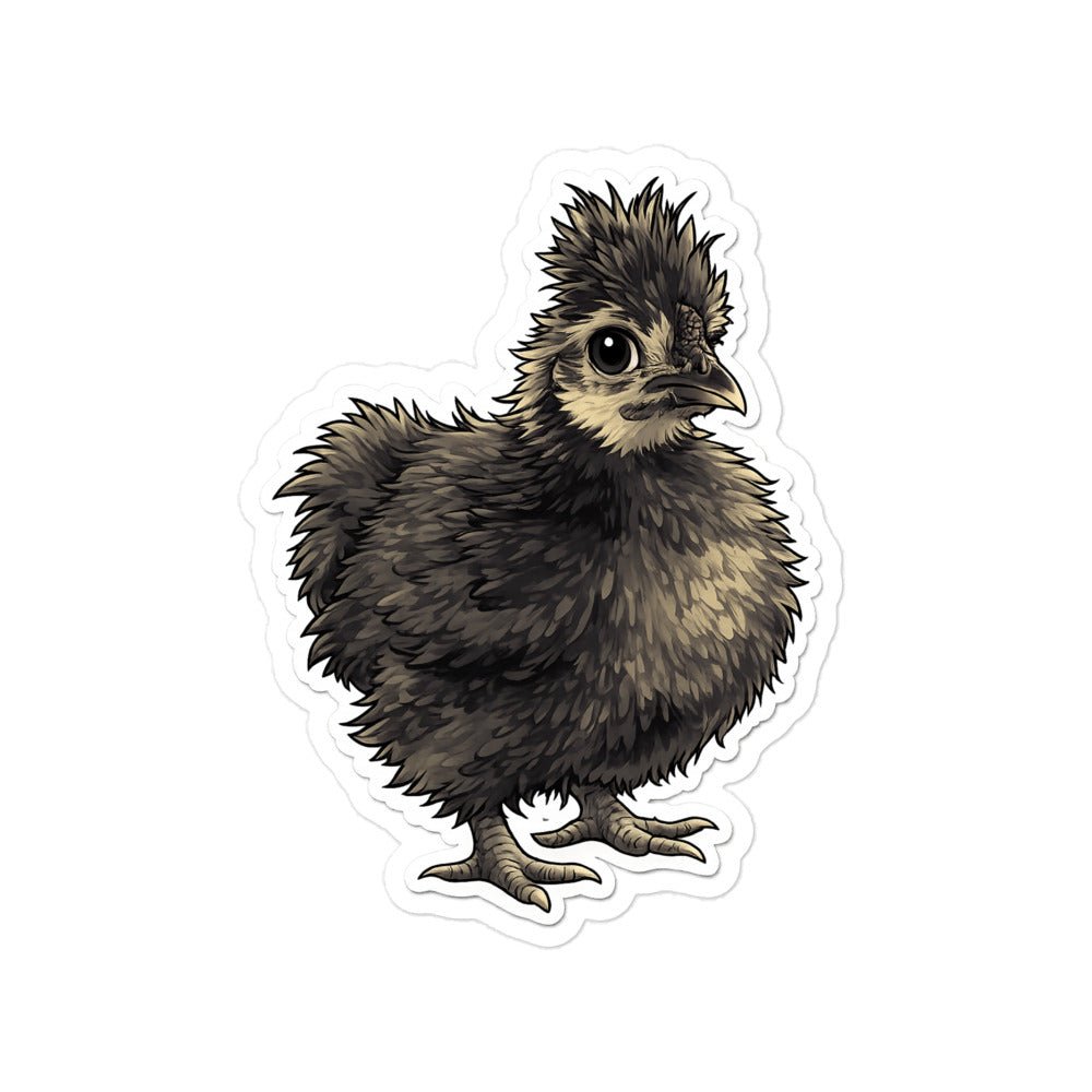 Little P The Silkie Chick Sticker - Krazychickenmama