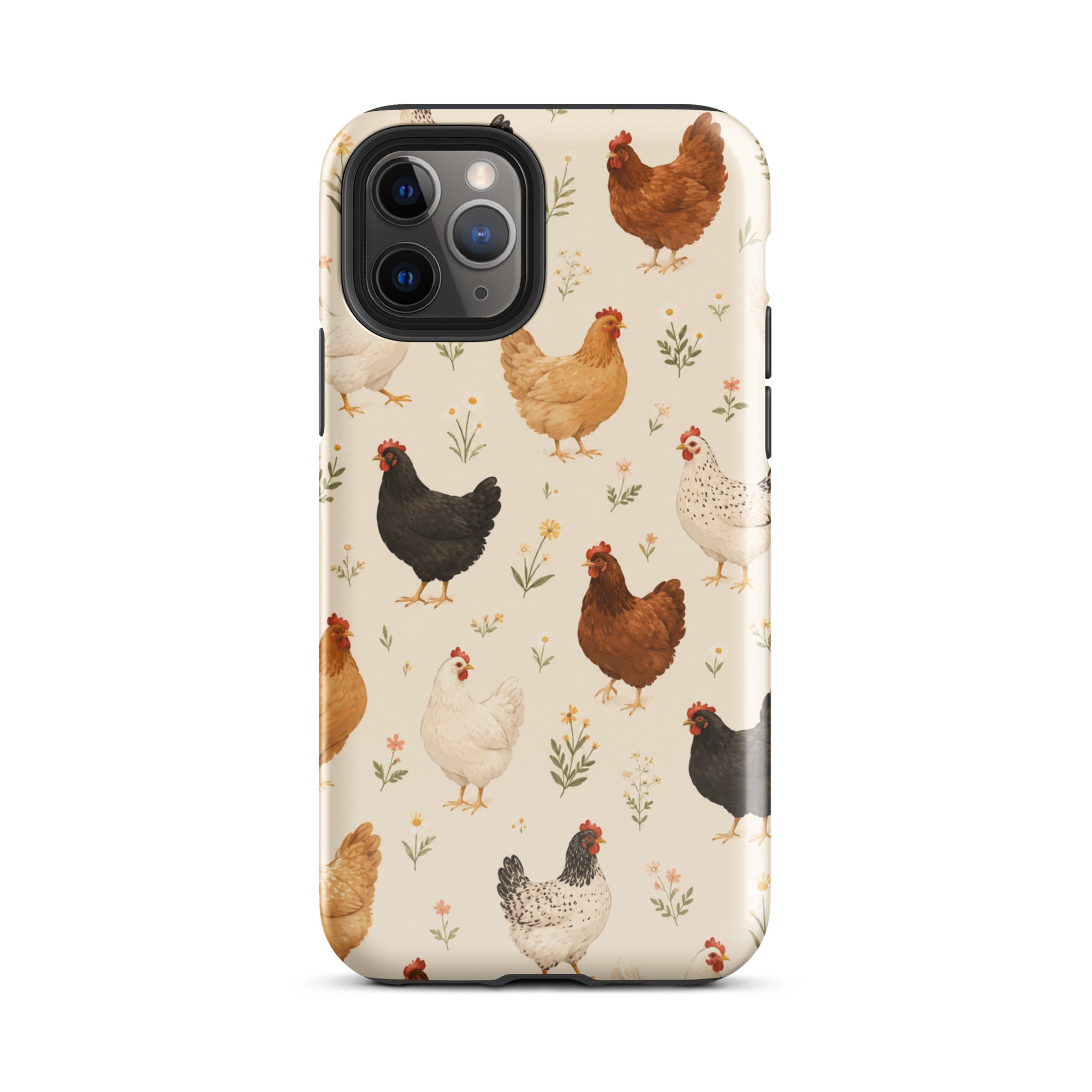 Vintage Chicken Garden Tough iPhone Case - Krazychickenmama