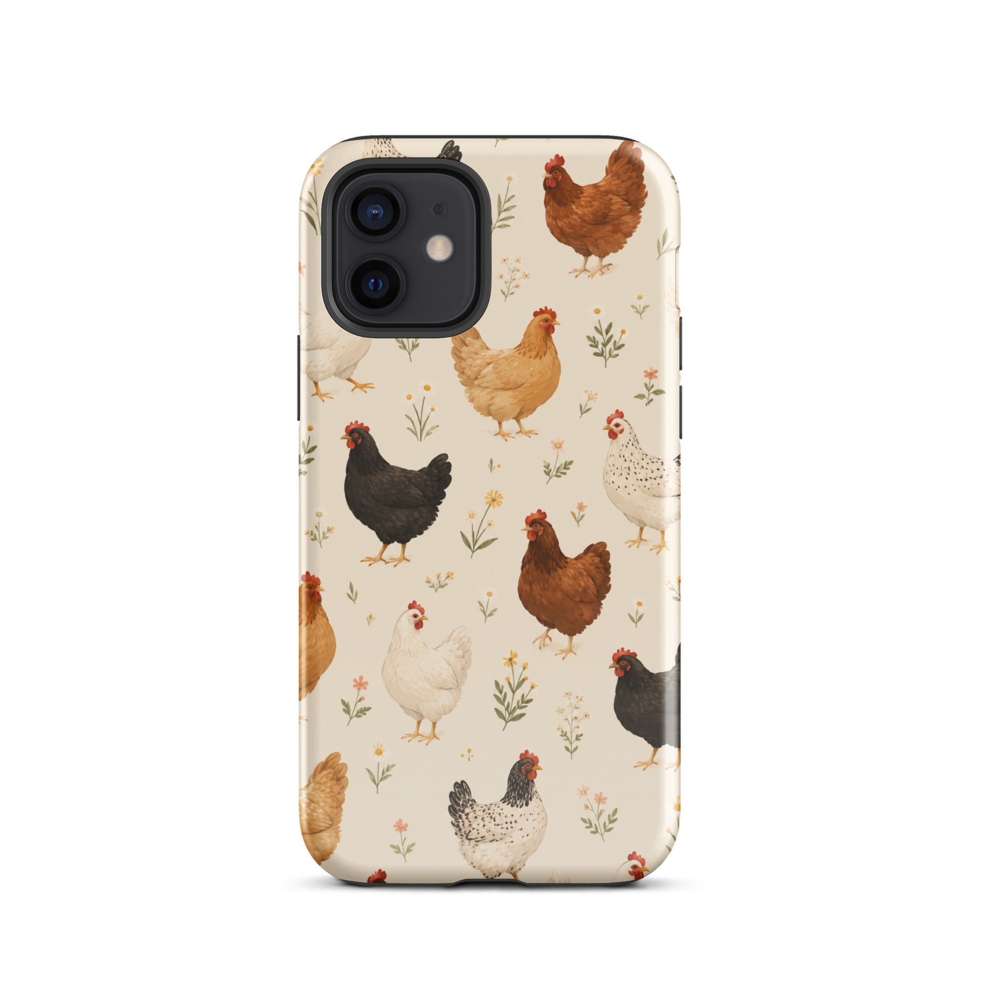 Vintage Chicken Garden Tough iPhone Case - Krazychickenmama
