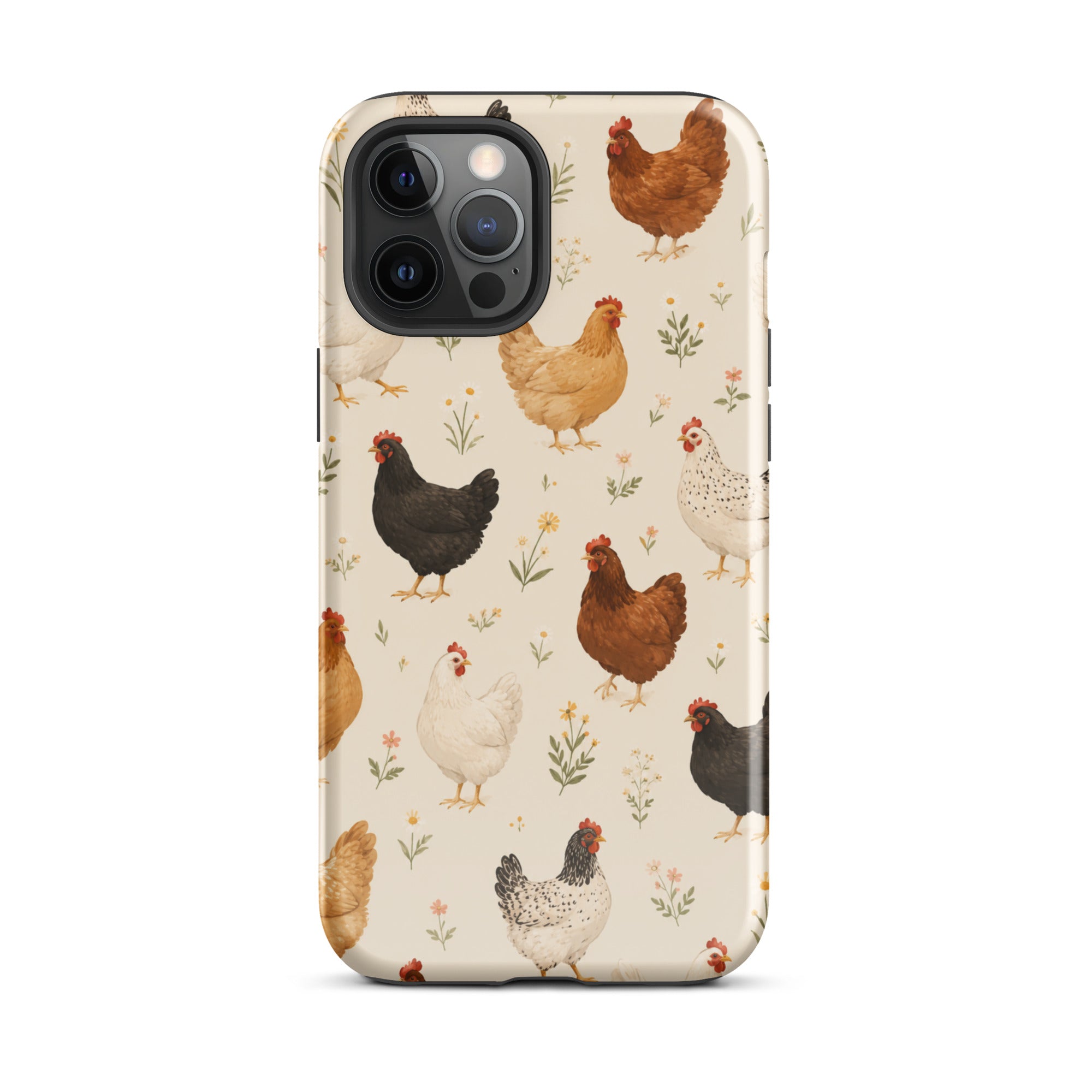 Vintage Chicken Garden Tough iPhone Case - Krazychickenmama
