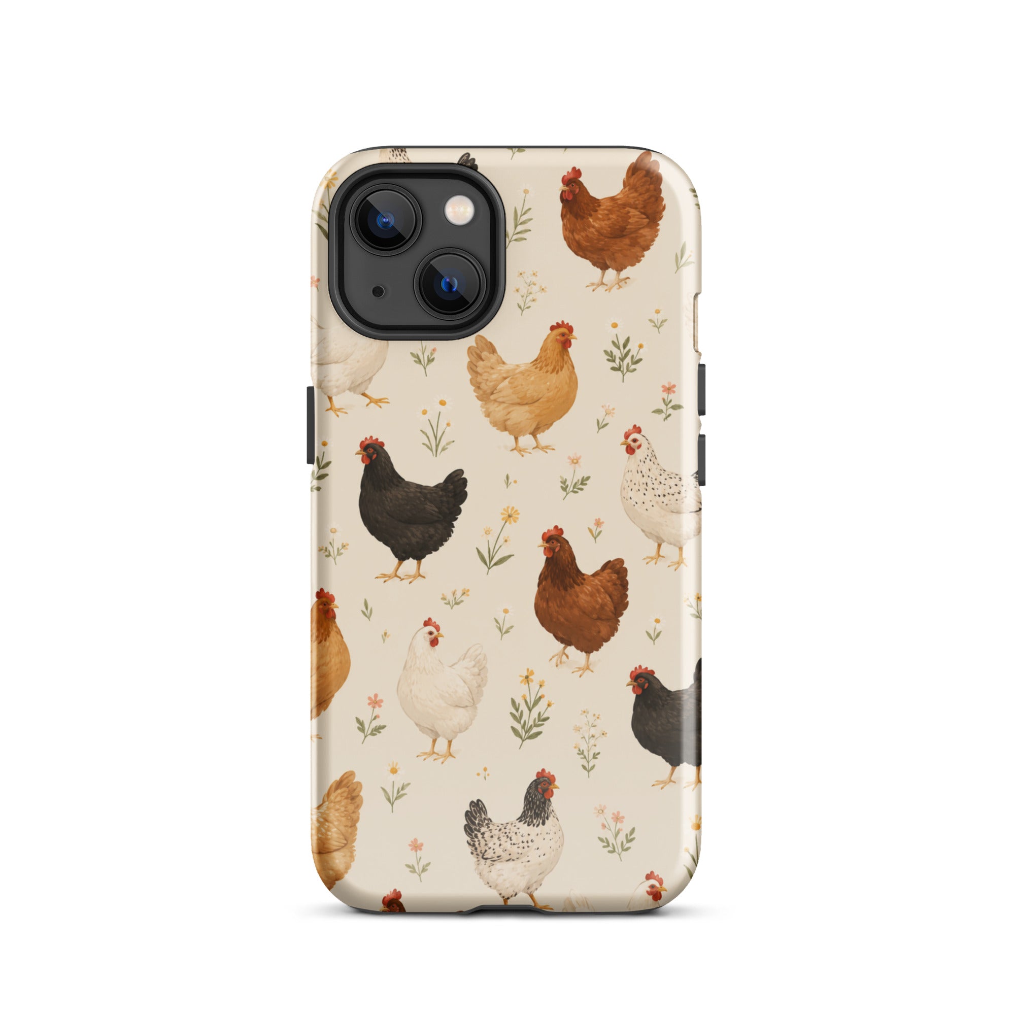 Vintage Chicken Garden Tough iPhone Case - Krazychickenmama