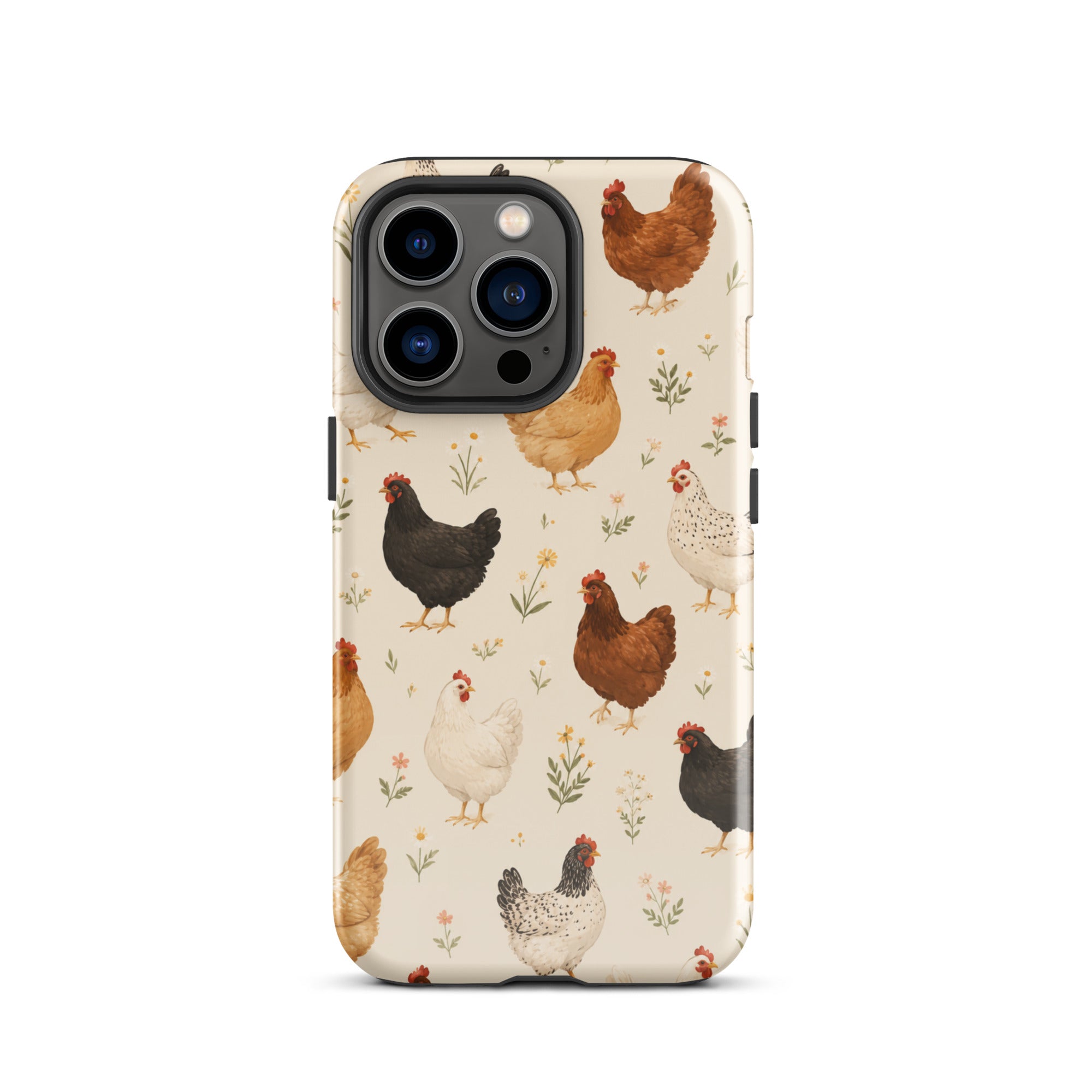 Vintage Chicken Garden Tough iPhone Case - Krazychickenmama