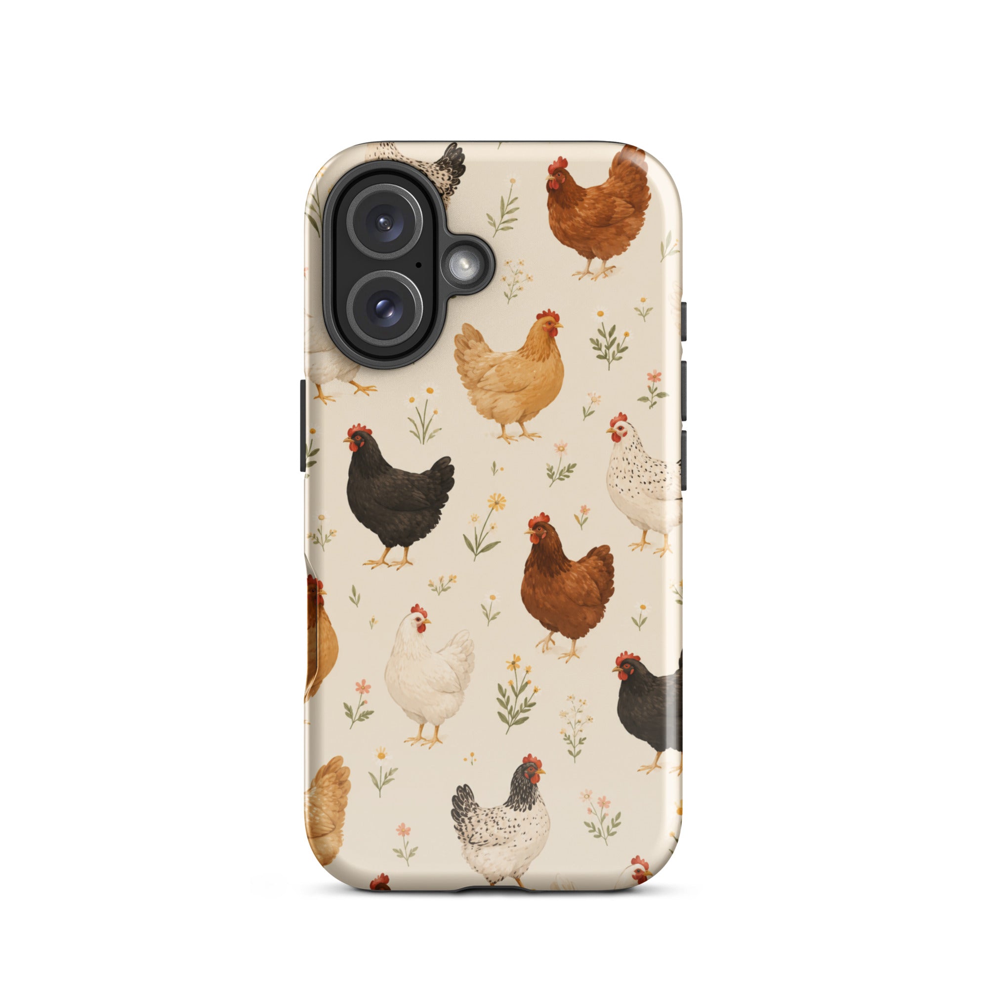 Vintage Chicken Garden Tough iPhone Case - Krazychickenmama