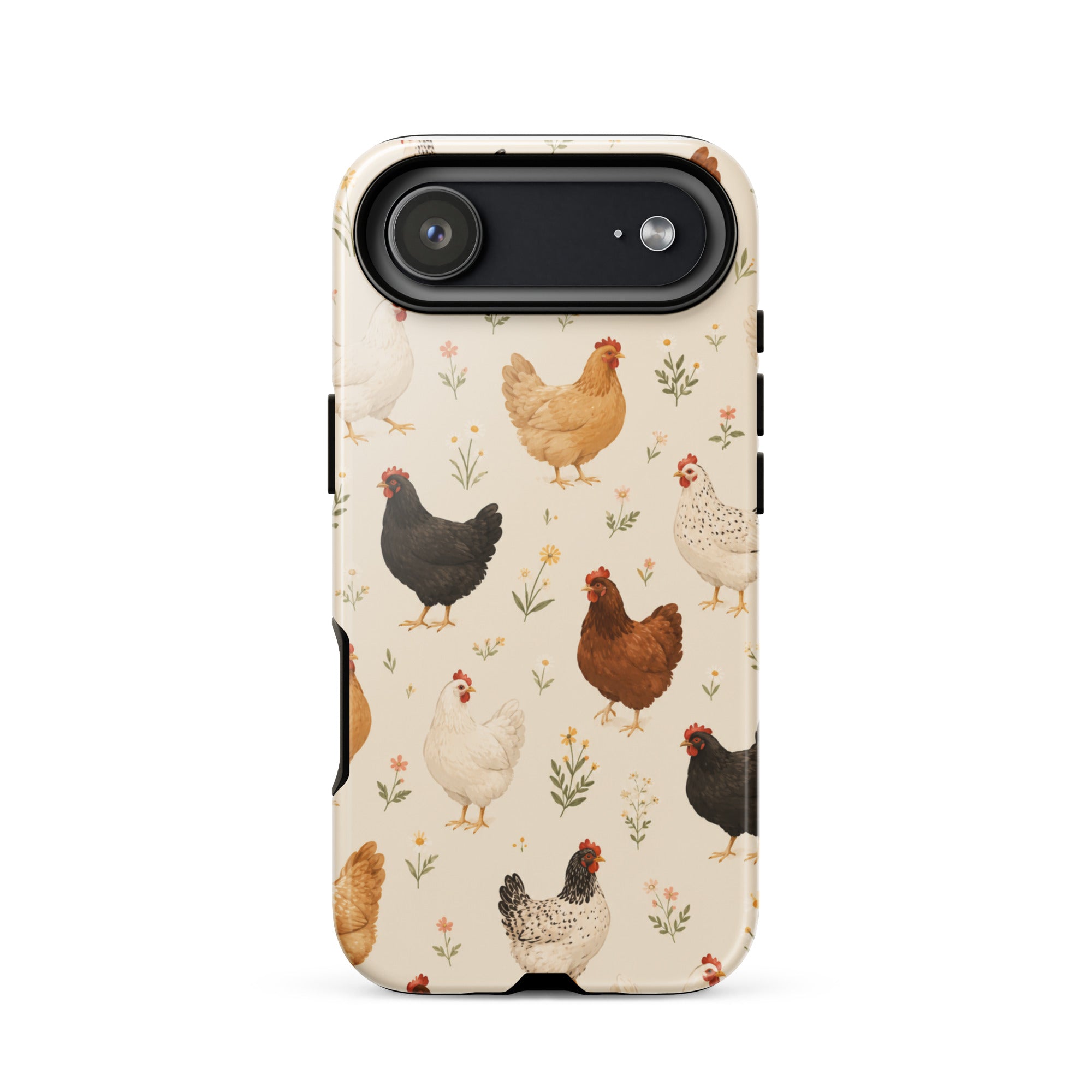 Vintage Chicken Garden Tough iPhone Case - Krazychickenmama